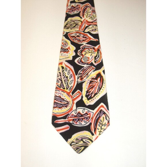Abstract Summer Tie by Silhouettes 100% Viscose Made in USA 3-3/4" x 60" Vintage - Picture 4 of 5